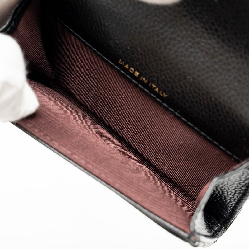 CHANEL Classic Flap Card Holder Caviar Black GHW
