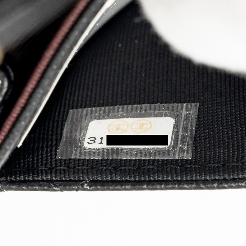CHANEL Classic Flap Card Holder Caviar Black GHW