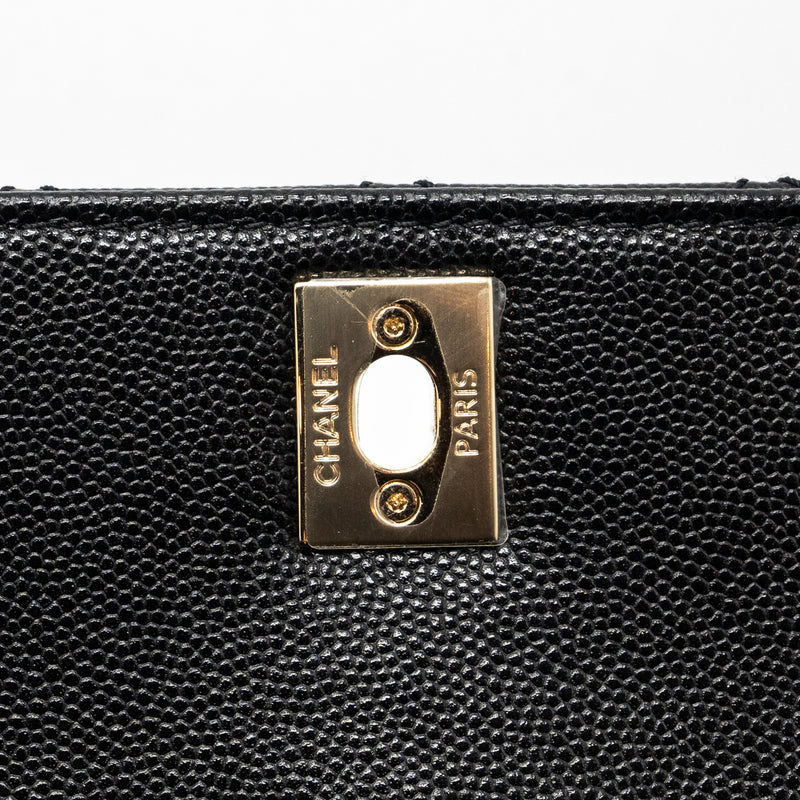 Chanel small coco handle caviar black LGHW  (Microchip)