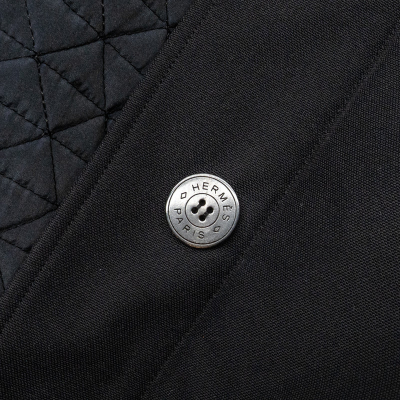 Hermes Size 34 Long Trench Coat Polyamide Black