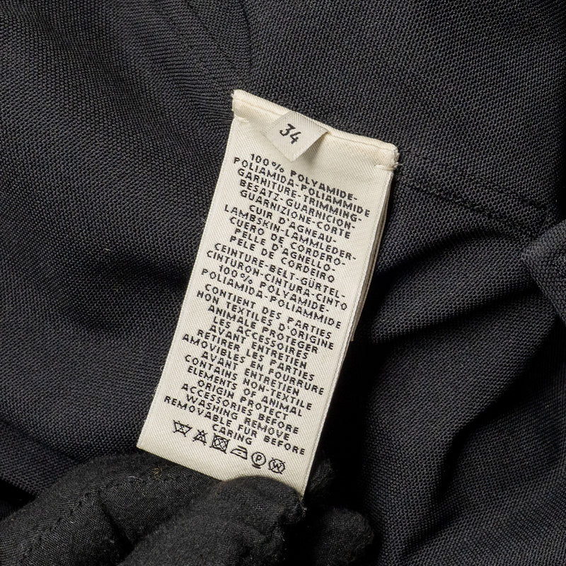Hermes Size 34 Long Trench Coat Polyamide Black