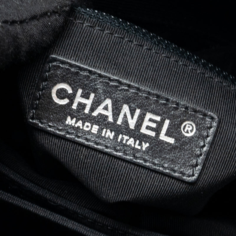 Chanel Quilted Flap Bag Lambskin/Fabric SO Black