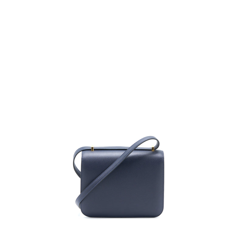 Hermes Mini Constance Evercolour Blue Nuit GHW Stamp D