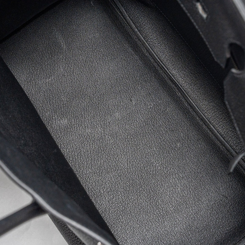 Hermes Birkin 35 Togo Black SHW Stamp Square R