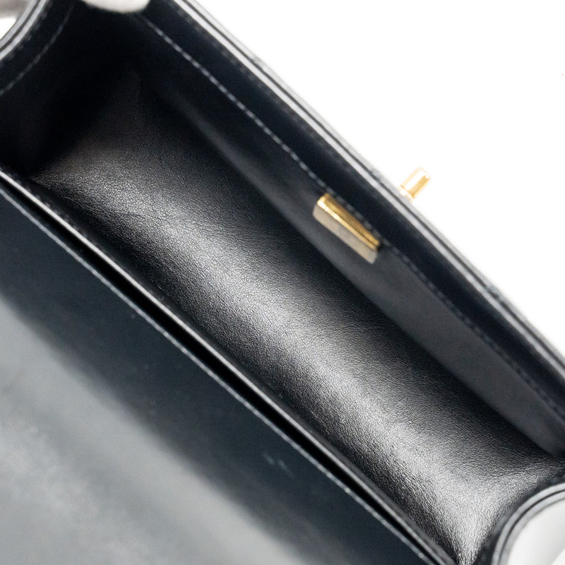 Chanel Gold Crush Flap Bag Calfskin Black GHW (Microchip)