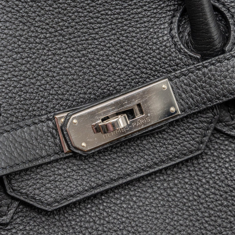 Hermes Birkin 35 Togo Black SHW Stamp Square R