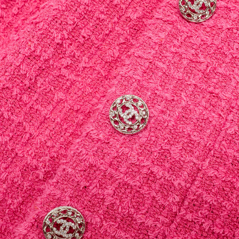 Chanel Size 40 22s Runway Tweed Vest Cotton Pink