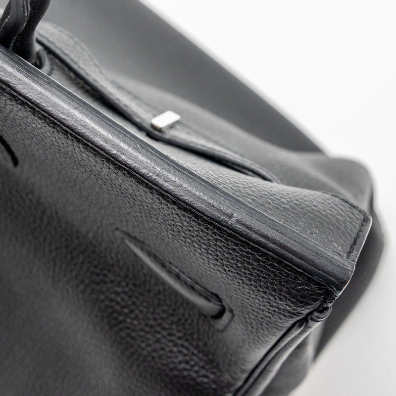 Hermes Birkin 35 Togo Black SHW Stamp Square R