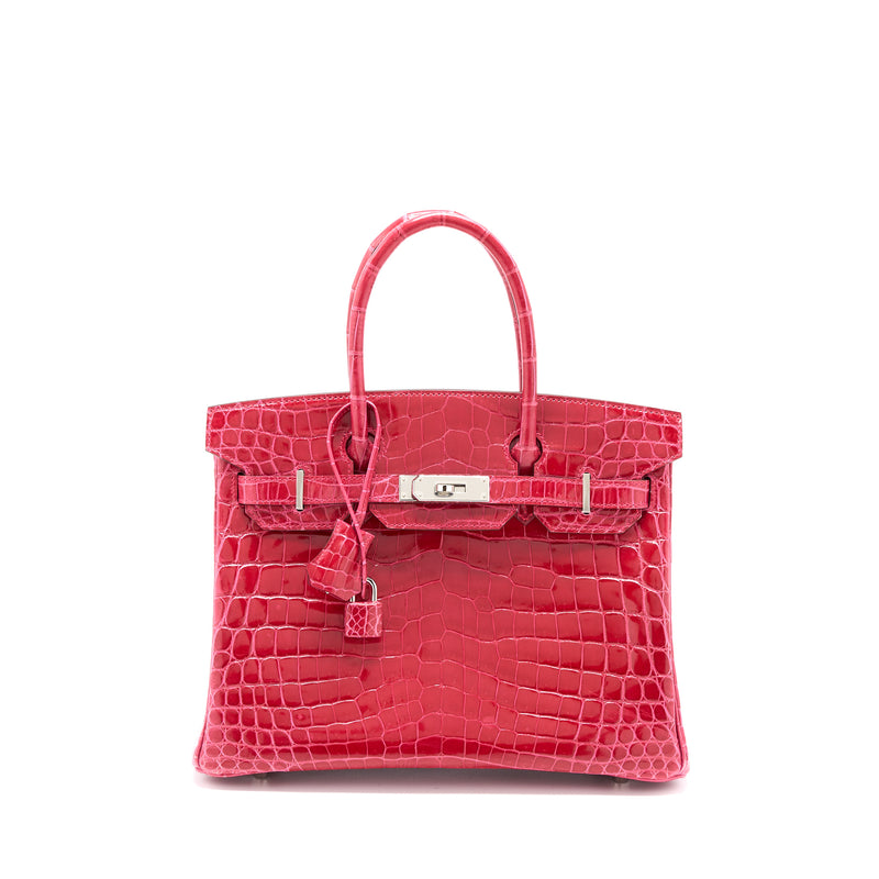 Birkin 30 Rose Extreme Crocodile Porosus Lisse