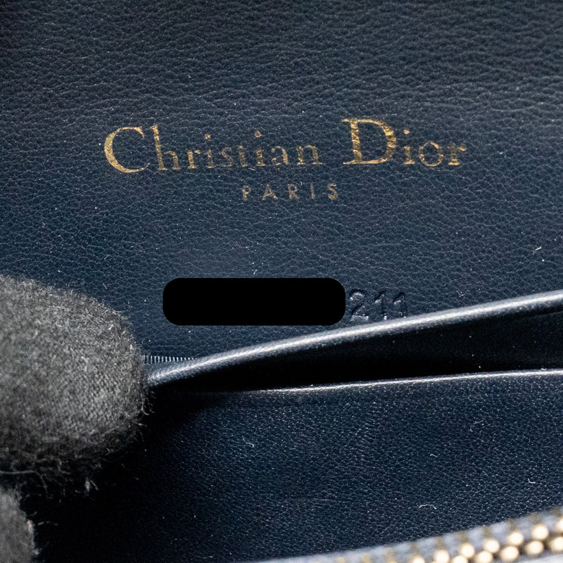 DIOR Saddle Belt Bag Blue Oblique Jacquard Canvas GHW