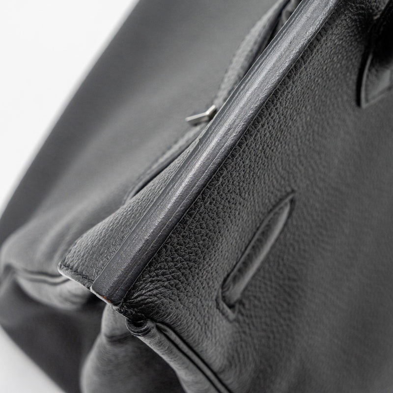 Hermes Birkin 35 Togo Black SHW Stamp Square R