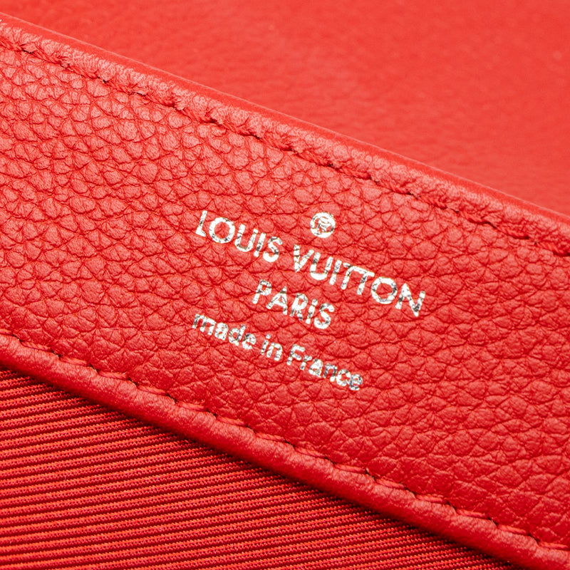 Louis Vuitton Lockme II Calfskin Leather Wallet Red
