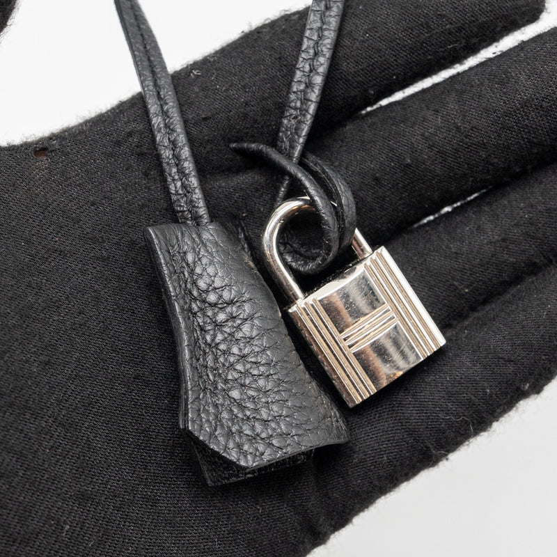 Hermes Birkin 35 Togo Black SHW Stamp Square R