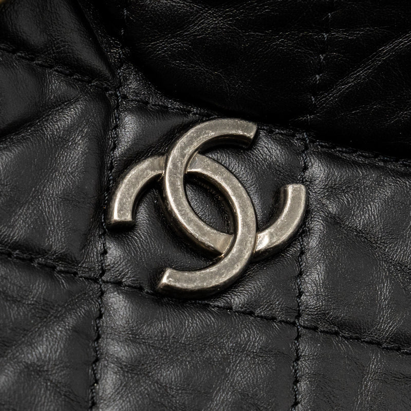 Chanel Small Gabrielle Backpack Calfskin BLACK Multicolour Hardware (Microchip)