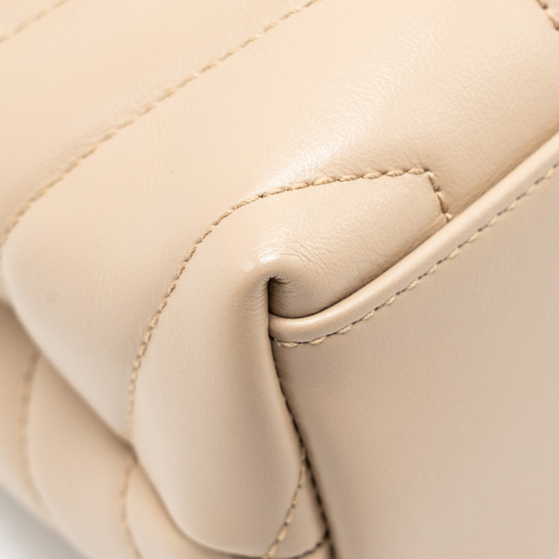 Saint Laurent / YSL Small Lou Lou Shoulder Bag Calfskin Beige GHW