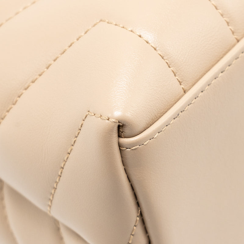 Saint Laurent / YSL Small Lou Lou Shoulder Bag Calfskin Beige GHW
