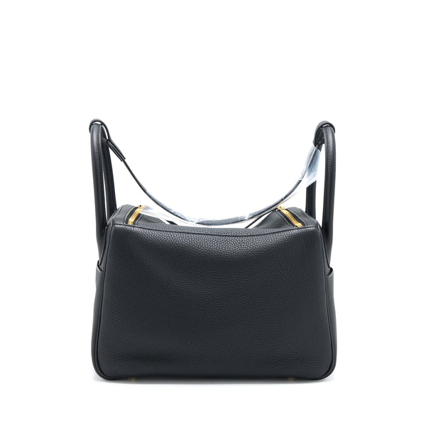 Hermes Lindy 30 Clemence Black GHW Stamp U