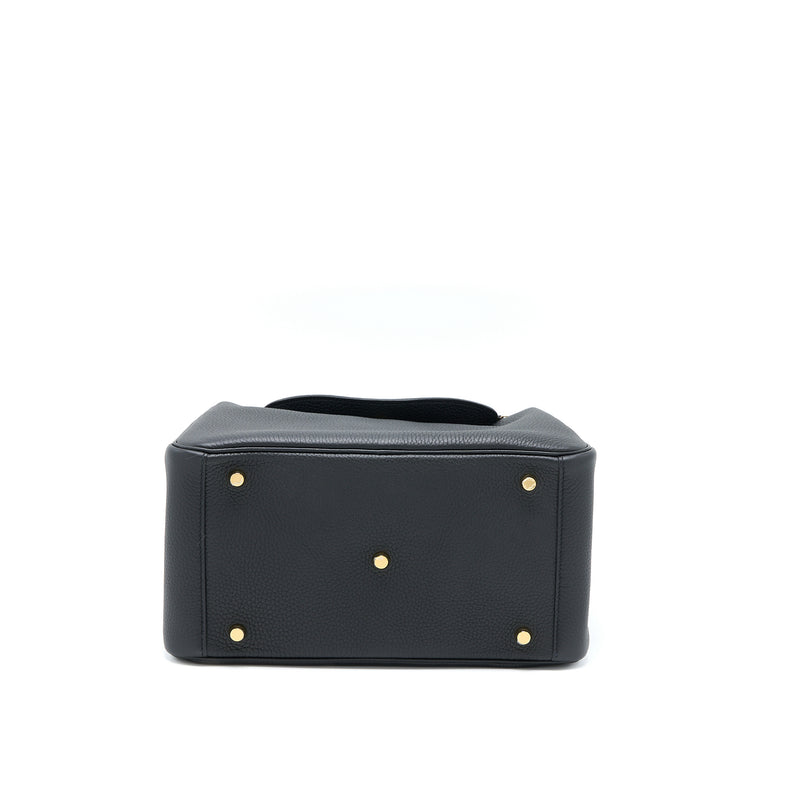 Hermes Lindy 30 Clemence Black GHW Stamp U