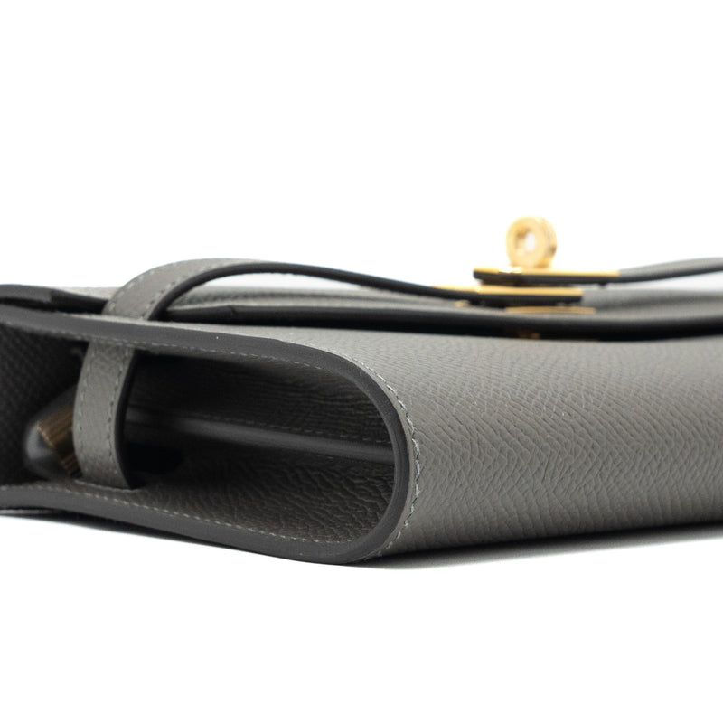 Hermes Kelly to Go Epsom Gris Meyer GHW Stamp U
