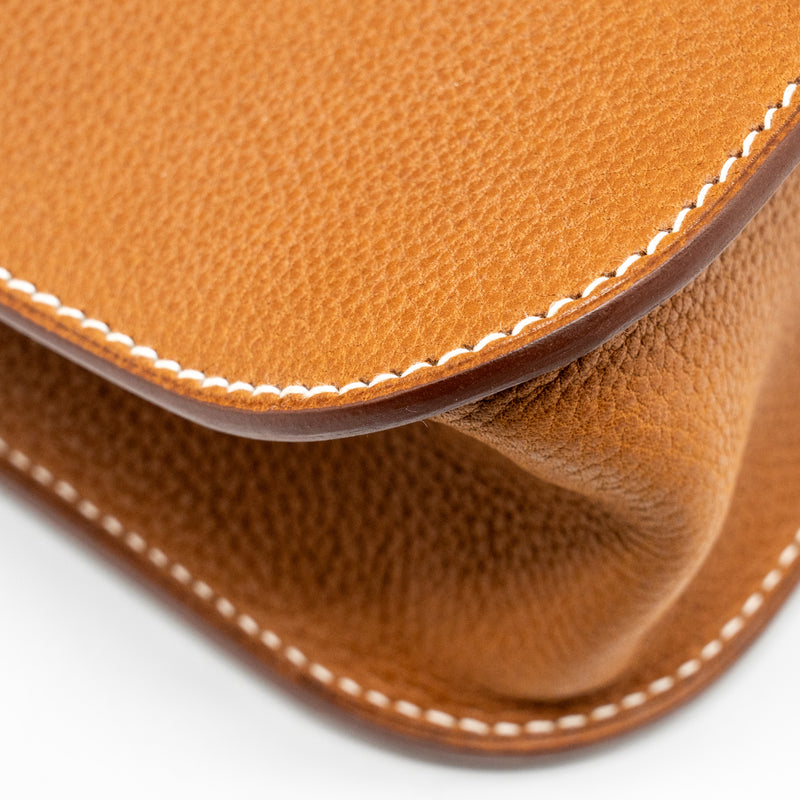 Hermes Halzan 25 Barenia Faubourg Fauve GHW Stamp B