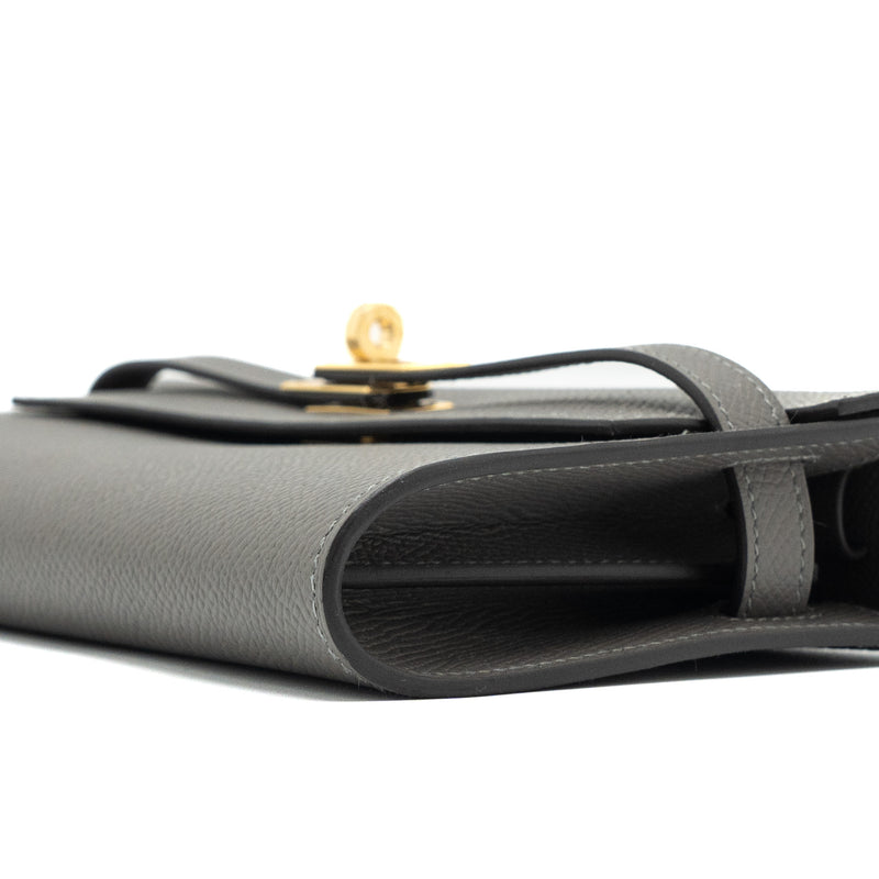 Hermes Kelly to Go Epsom Gris Meyer GHW Stamp U