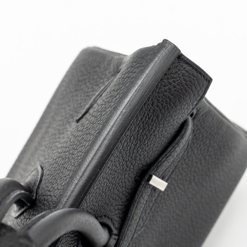 Hermes Birkin 25 Togo Black SHW Stamp K