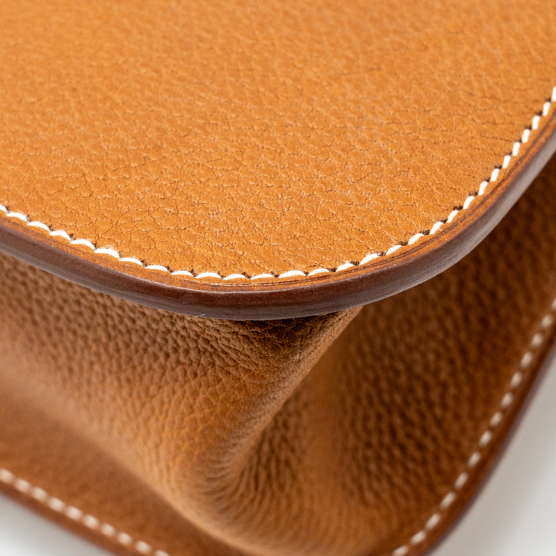 Hermes Halzan 25 Barenia Faubourg Fauve GHW Stamp B