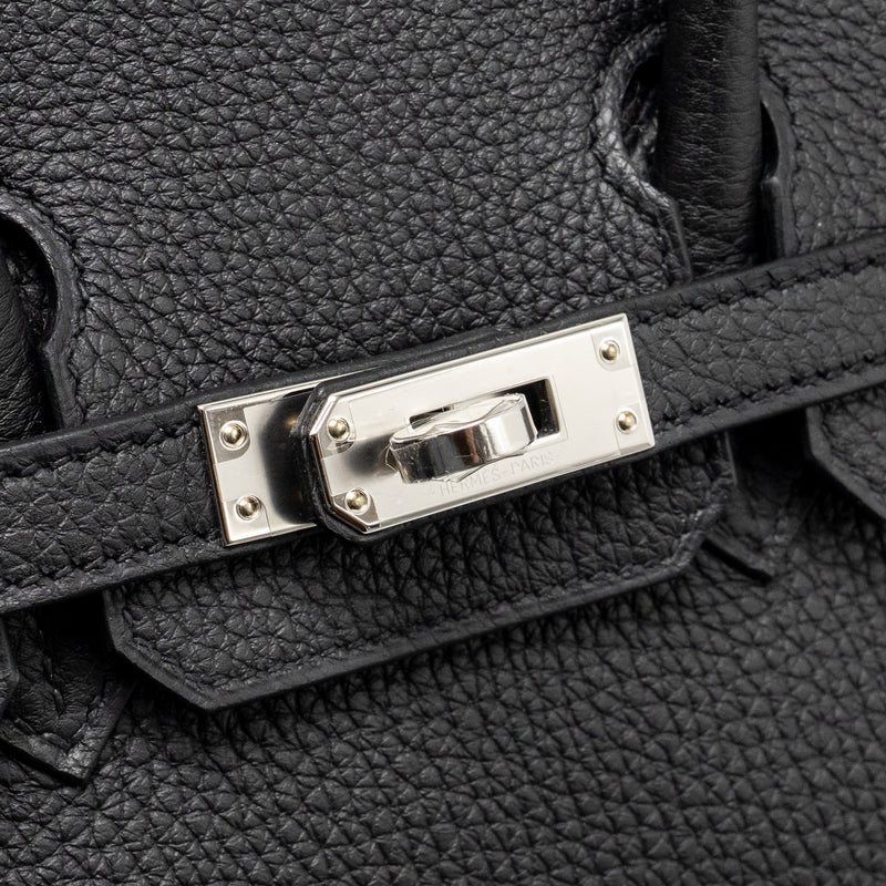 Hermes Birkin 25 Togo Black SHW Stamp K