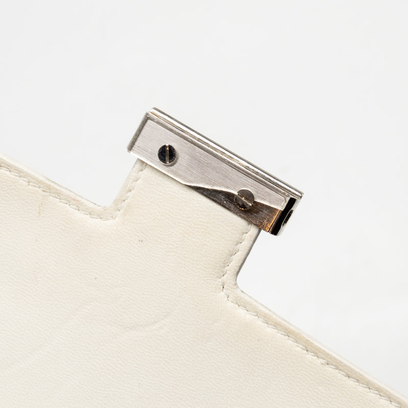 Hermes Mini Constance Epsom Blanc SHW Stamp D