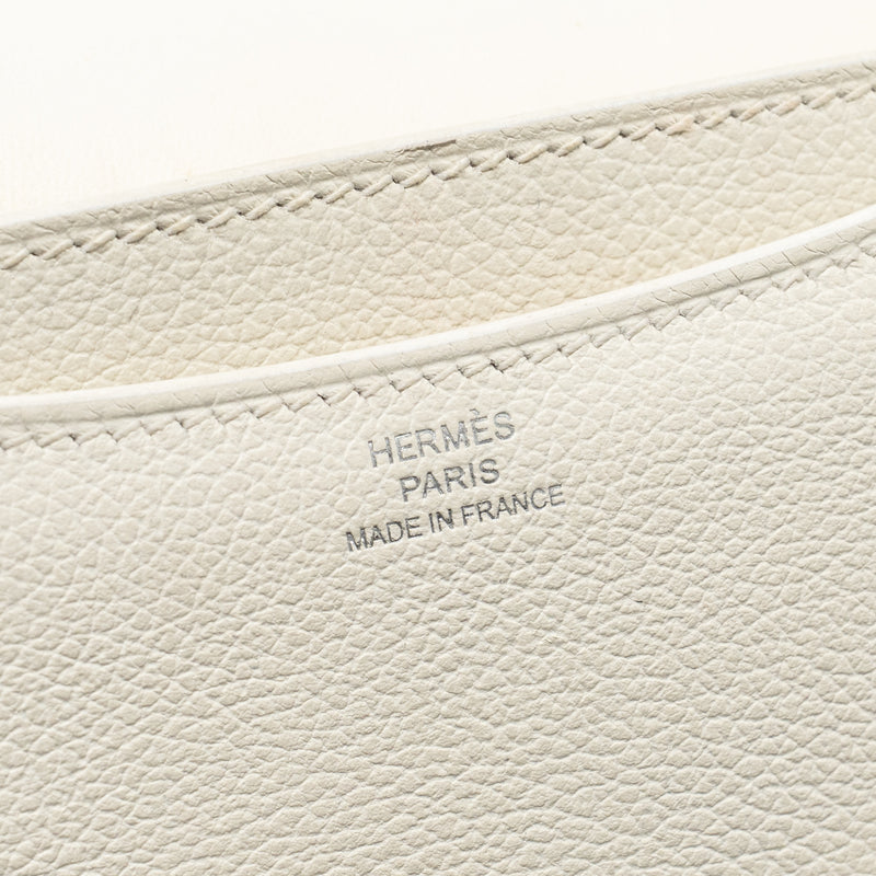 Hermes Mini Constance Epsom Blanc SHW Stamp D