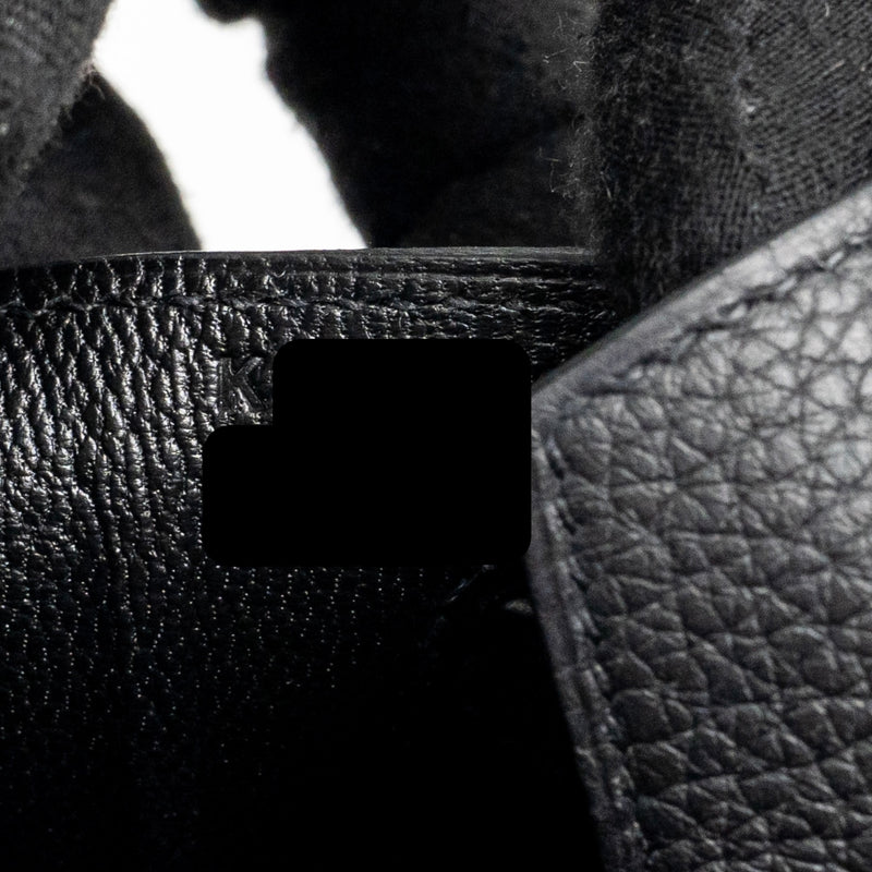 Hermes Birkin 25 Togo Black SHW Stamp K