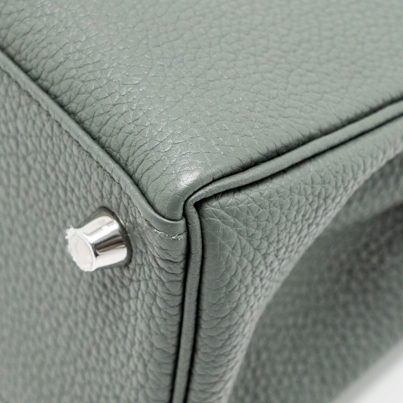 Hermes Kelly 25 Togo Vert Amande SHW Stamp U