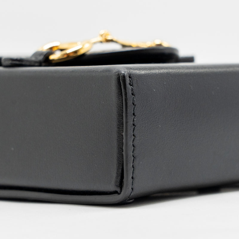 Gucci 1955 Horsebit Mini Crossbody Bag Calfskin Black GHW