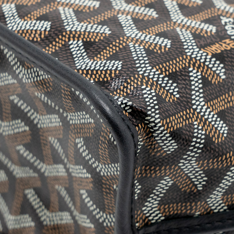 Goyard Mini Anjou Tote Goyardline Canvas/Leather Black SHW
