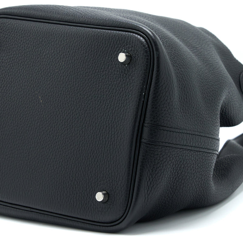 Hermes Picotin 22 Lock Bag Clemence Black SHW Stamp D