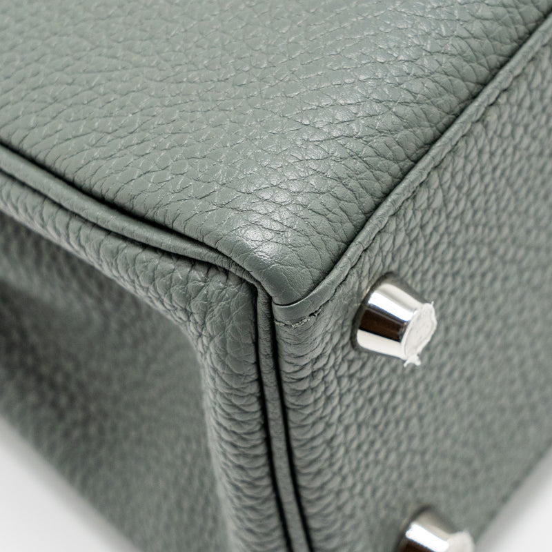 Hermes Kelly 25 Togo Vert Amande SHW Stamp U