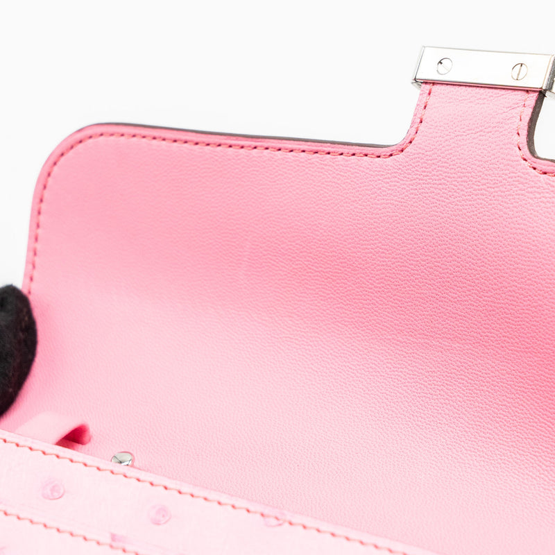 Hermes Constance to go ostrich bubblegum pink SHW Stamp U