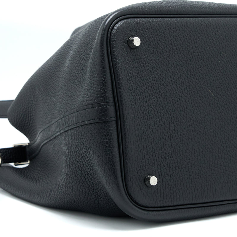 Hermes Picotin 22 Lock Bag Clemence Black SHW Stamp D