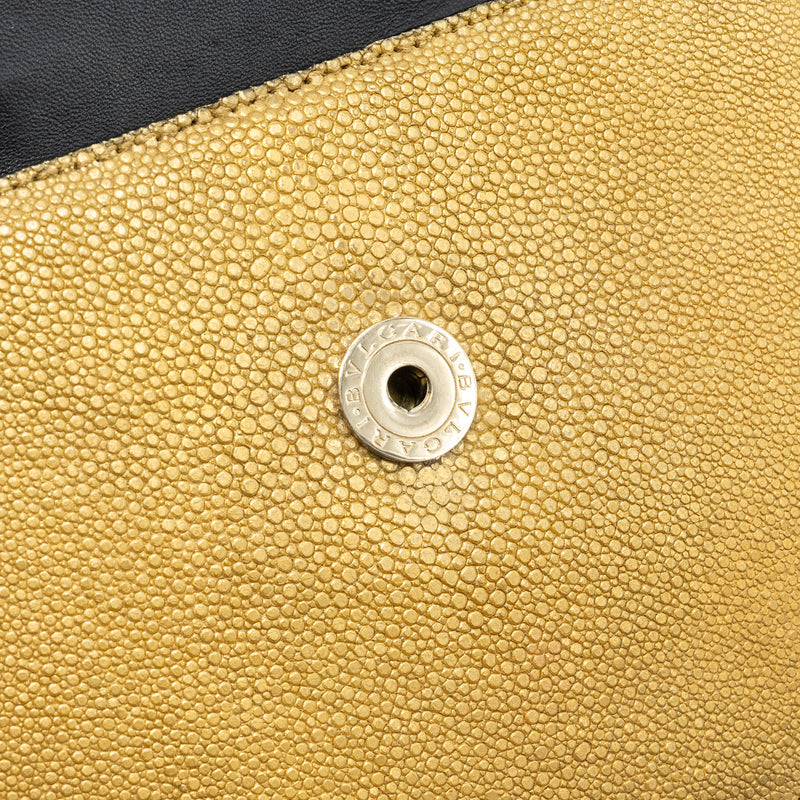 Bvlgari Serpenti Forever Crossbody Bag Stingray Leather Gold LGHW