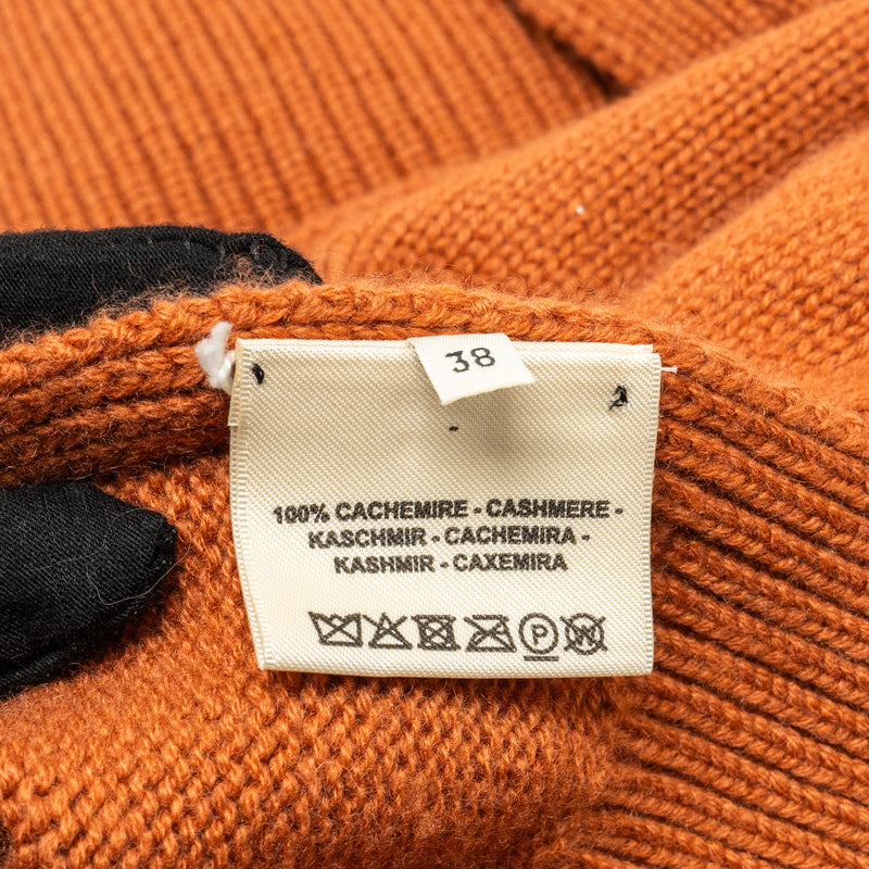 Hermes Size 38 Horsebit Detailed Sweater Cashmere Caramel