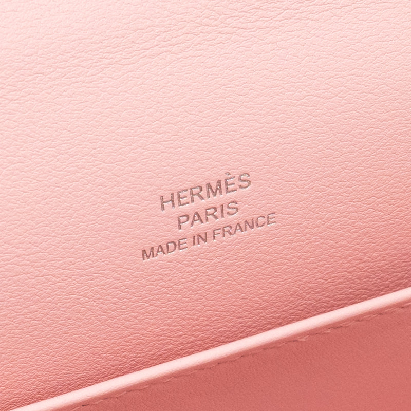 Hermes Kelly Pochette Swift Rose Sakura SHW Stamp D
