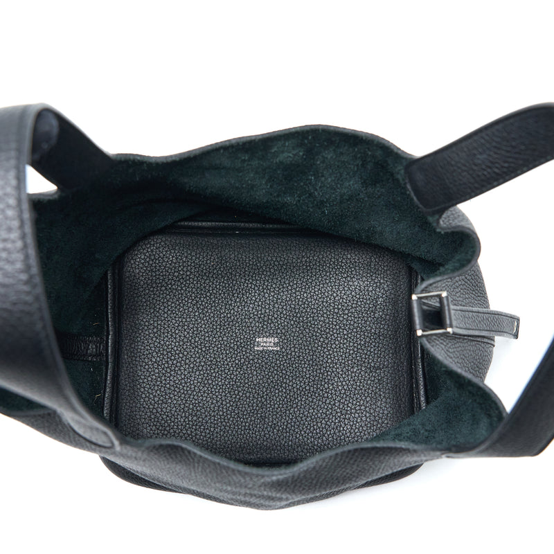 Hermes Picotin 22 Lock Bag Clemence Black SHW Stamp D