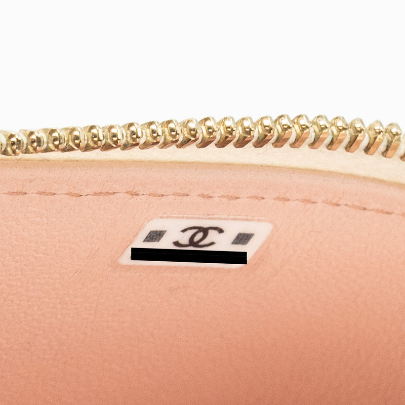Chanel 23k Camellia Top Handle Long Vanity Case With Chain Calfskin White LGHW (Microchip)