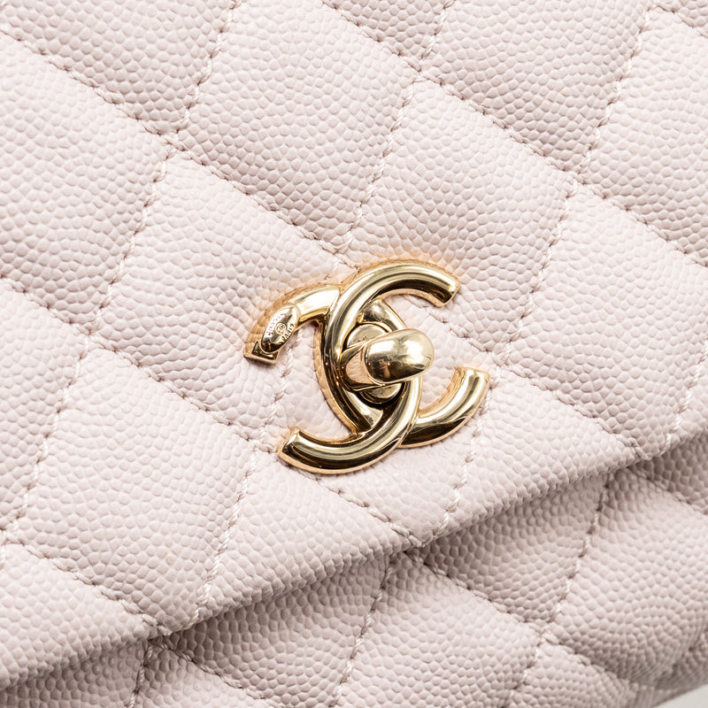 Chanel Small Coco handle caviar light pink LGHW