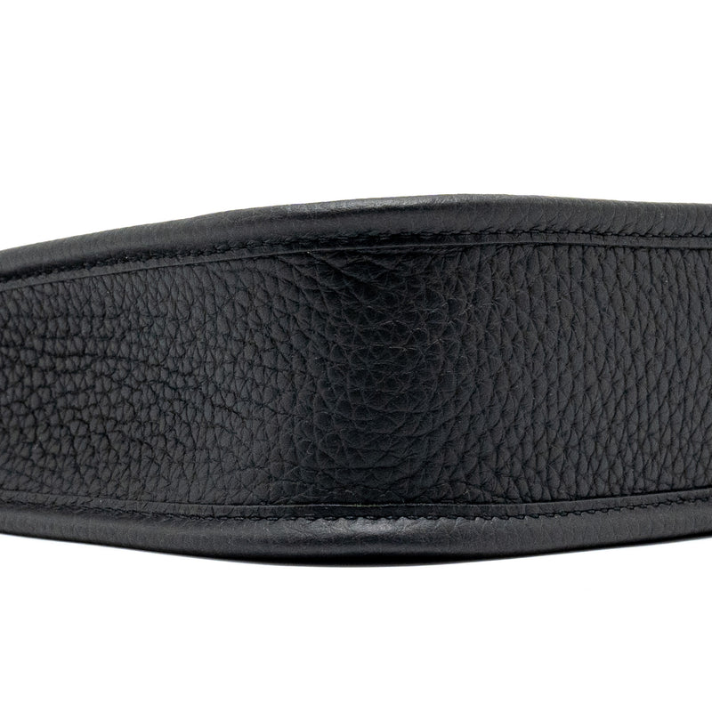 Hermes Mini Evelyne clemence black/gris misty SHW stamp W