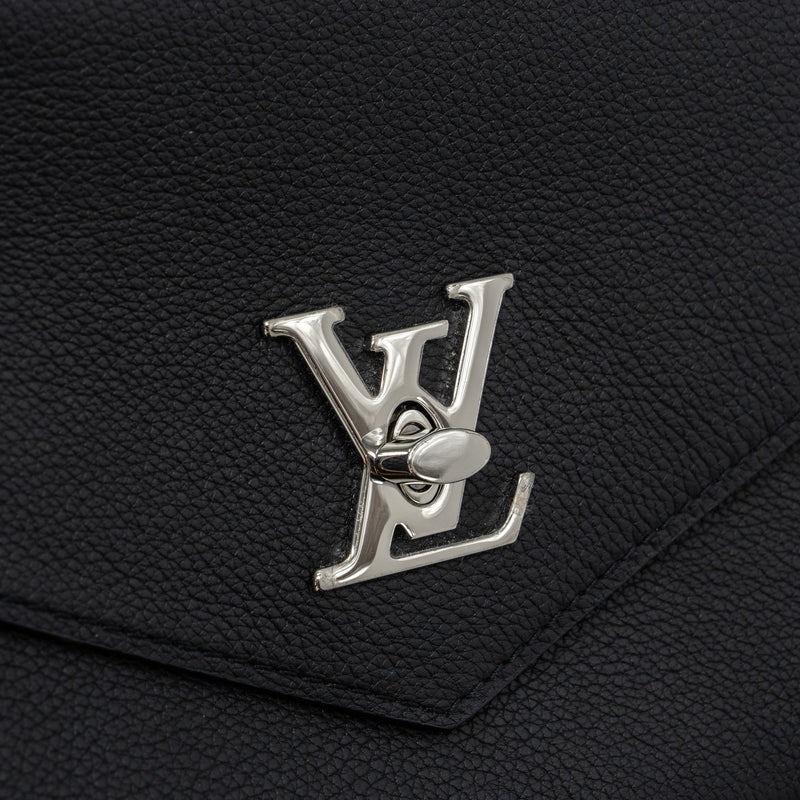 Louis Vuitton Mylockme Satchel Chain Bag Calfskin Black SHW