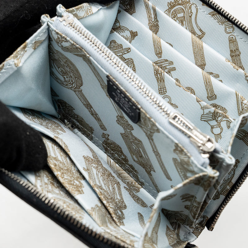 Hermes Portefeuille Silk in Compact Evercolor/Silk Caban/Bleu Brume-Taupe Stamp W