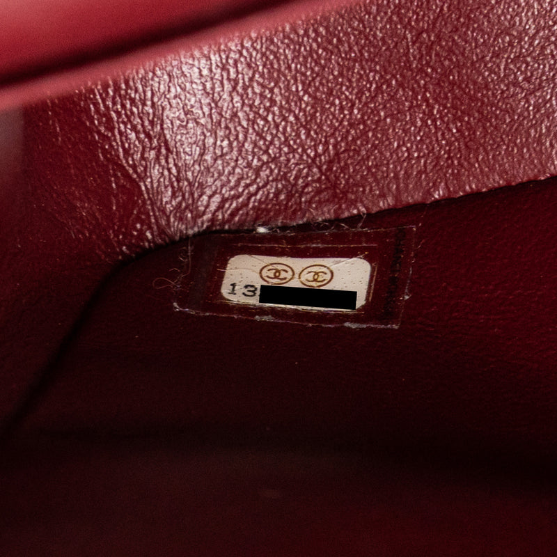 Chanel Medium Classic Double Flap Bag Caviar Dark Red SHW