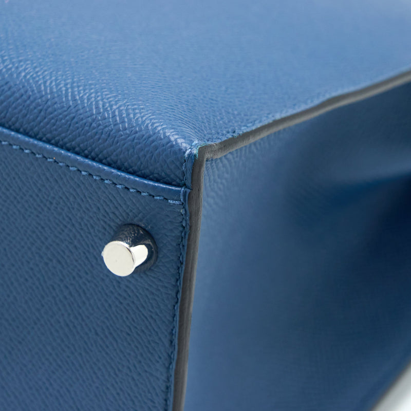 Hermes Kelly 35 Epsom S4 Deep Blue SHW Stamp D