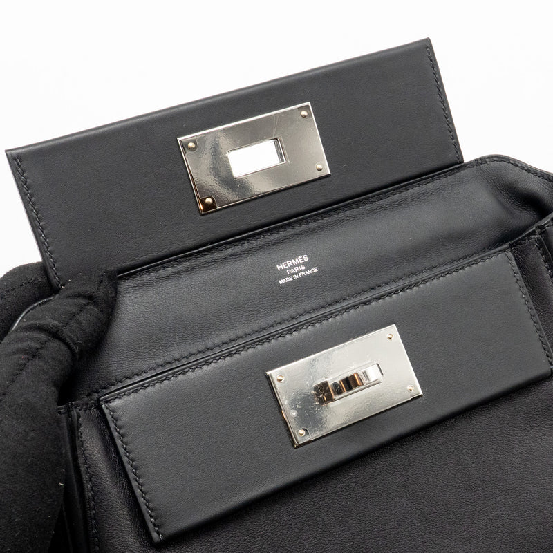 Hermes Mini 24/24 2424-21 Bag Volupto/ Swift Black SHW Stamp K